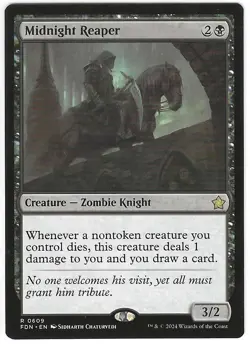 Magic the Gathering MTG - Foundations: Midnight Reaper Rare Card #609 - Image 1