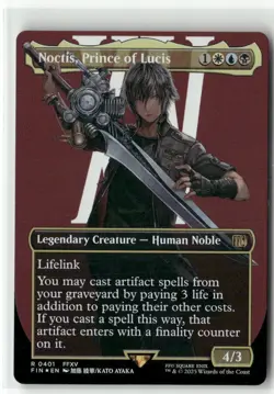 Noctis, Prince of Lucis Borderless FOIL - FINAL FANTASY MTG NM - Image 1