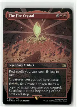 The Fire Crystal Borderless FOIL - FINAL FANTASY MTG NM - Image 1