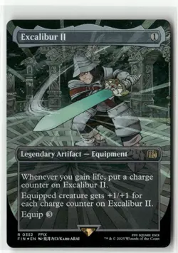 Excalibur II Borderless FOIL - FINAL FANTASY MTG NM - Image 1