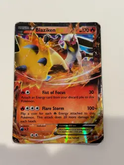 Blaziken EX XY54 XY Black Star Promo Holo Pokemon Card DAMAGED - Image 1