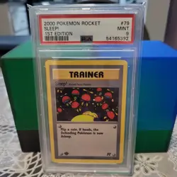 2000 POKEMON ROCKET # 79 TRAINER SLEEP! PSA 9 FIRST EDITION - Image 1