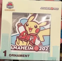 Pokemon World Championships 2025 Anaheim Pikachu Ornament Sealed FREE SHIPPING - Image 1