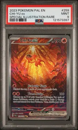 2023 Pokemon Paldea Evolved # 259 Chi-Yu EX Special Illustration Rare PSA 9 Card - Image 1