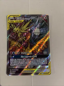 2016 POKEMON SM BLACK STAR PROMOS #SM210 MOLTRES & ZAPDOS ARTICUNO TAG TEAM - Image 1