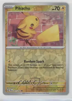 Pikachu Reverse Foil Pokemon SV05: Temporal Forces #051 1l5v - Image 1