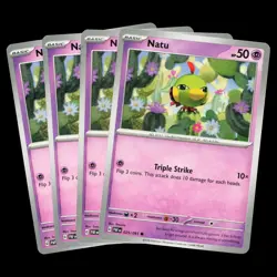 4x Natu 025/091 Paldean Fates Playset Near Mint Pokemon TCG - Image 1