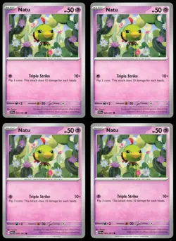 4x Natu 025/091 Paldean Fates Playset Near Mint Pokemon TCG - Image 2