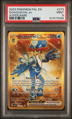 Pokemon Paldea Evolved # 273 Quaquaval EX Hyper Rare PSA 9 Card MINT Free Ship! - Image 1