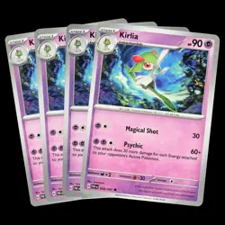 4x Kirlia 028/091 Paldean Fates Playset Near Mint Pokemon TCG - Image 1