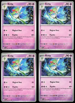 4x Kirlia 028/091 Paldean Fates Playset Near Mint Pokemon TCG - Image 2