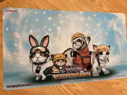 Yugioh Official Playmat Extravaganza Rescue Animals KONAMI NEW w/ Official Tube - Image 1