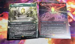 Final Fantasy the Fire Crystal Borderless Foil & Earth Crystal Borderless nofoil - Image 1