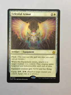 MTG - Celestial Armor - NM - Foundations - Image 1