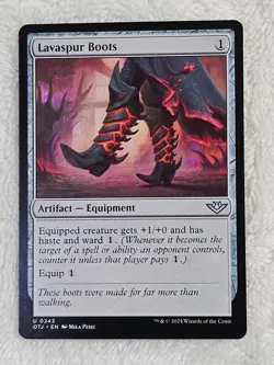 MTG Lavaspur Boots - Outlaws of Thunder Junction (OTJ) #243 Magic Card U NM - Image 2