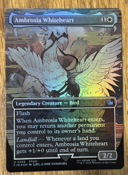 MTG Final Fantasy, Ambrosia Whiteheart - Borderless Foil - Image 1