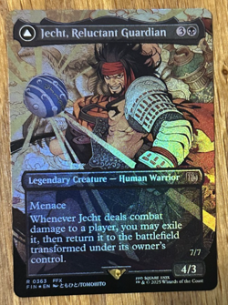 MTG Final Fantasy, Jecht, Reluctant Guardian/Braska's Final Aeon-Borderless Foil - Image 1