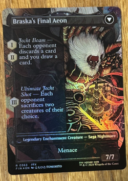 MTG Final Fantasy, Jecht, Reluctant Guardian/Braska's Final Aeon-Borderless Foil - Image 2
