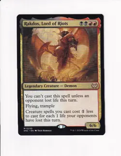 MAGIC THE GATHERING MTG COMMANDER: DUSKMOURN RAKDOS, LORD OF RIOTS - Image 1