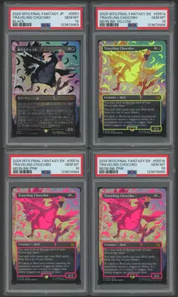 LOT OF (7) 2025 MTG Final Fantasy JP Traveling Chocobo PSA 10 Rainbow Set - Image 1