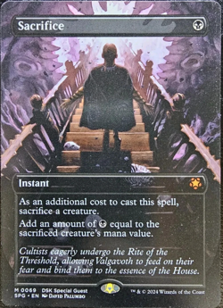 Sacrifice - Mythic Rare Borderless 0069 MtG TCG Card - Image 1