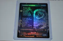MTG magic FINAL FANTASY rare SUMMON LEVIATHAN borderless FOIL FIN #361 - Image 2