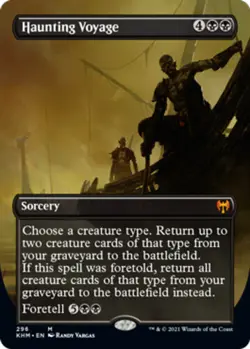 [1x] Haunting Voyage - Borderless Near Mint, English Kaldheim MTG Magic - Image 1