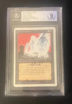 ANIMATE DEAD ARTIST PROOF Anson Maddocks Magic Gathering MTG Revised 3rd Ed - Image 1