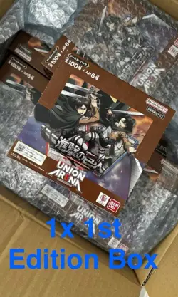 CHARITY AUCTION 1st Ed Attack on Titan Serialised Booster Box Union Arena mtg - Image 1