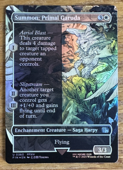 MTG Final Fantasy, Summon: Primal Garuda - Borderless Foil - Image 1