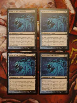 NM Helm of the Ghastlord Shadowmoor SHM X4 (Playset) MTG Magic the Gathering - Image 1
