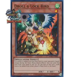 Yugioh! 1x Droll & Lock Bird RA02-EN006 Ultimate Rare 1st Ed NM - Image 1