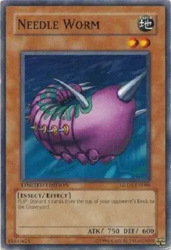 *** NEEDLE WORM *** (LIGHTLY PLAYED) GLD1-EN006 YUGIOH! - Image 1