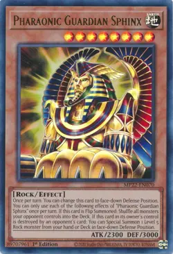 Yugioh - Pharaonic Guardian Sphinx (Ultra Rare) (1st Edition) - MP22-EN070 P - Image 1