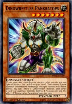 Dinowrestler Pankratops #SOFU-EN009 Yugioh Lightly played 1st Edition - Image 1