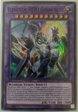 YuGiOh Elemental HERO Cosmo Neos Super Rare 1st Edition SAST-EN036 NM - Image 1