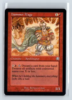 HAMMER MAGE - MTG Magic the Gathering Card - Mercadian Masques - Uncommon - Image 1