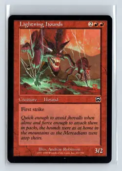 LIGHTNING HOUNDS - MTG Magic the Gathering Card - Mercadian Masques - Common - Image 1