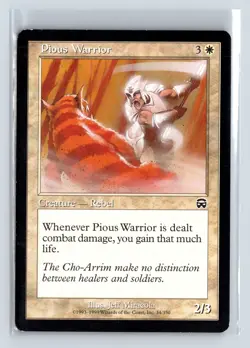 PIOUS WARRIOR - MTG Magic the Gathering Card - Mercadian Masques - Common - Image 1