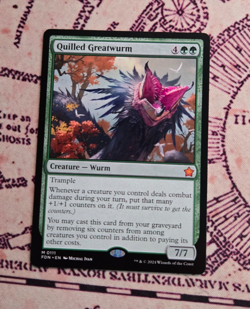 MTG Quilled Greatwurm Foundations NM - Image 1