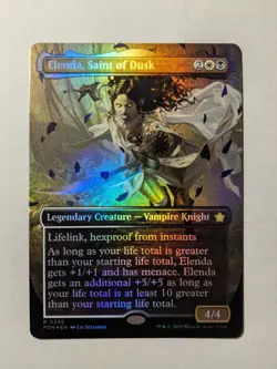 Elenda, Saint of Dusk (Borderless) Foundations Foil 346 MtG - Image 1