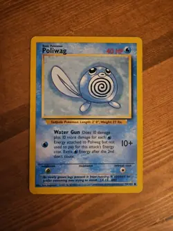 Pokemon TCG Base Set, 4th Print (1999-2000) UK Print 59/102 - POLIWAG, Common - Image 1