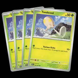4x Toedscool 004/091 Paldean Fates Playset Near Mint Pokemon TCG - Image 1