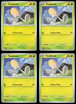 4x Toedscool 004/091 Paldean Fates Playset Near Mint Pokemon TCG - Image 2
