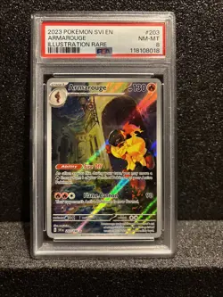 2023 POKEMON SVI EN-SCARLET & VIOLET ILLUSTRATION RARE #203 ARMAROUGE PSA 8 - Image 1