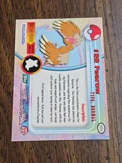 #22 Fearow - Pokemon Topps Card - Green Logo - Image 5
