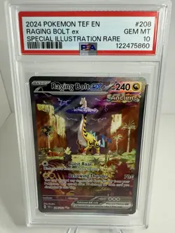 POKEMON PSA 10 2024 SV Temporal Forces Raging Bolt ex 208/162 - Image 1
