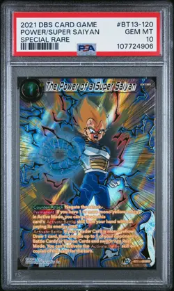 Vegeta The Power of a Super Saiyan Foil SPR Dragon Ball Super Card Game PSA 10 - Image 1