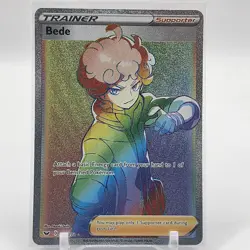 Bede 207/202 Hyper Rainbow Rare Sword and Shield Pokemon Card - Image 1