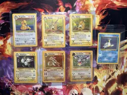 Dragonite/ Raichu/Lapras And More 7 Card Bundle Holo Vintage Fossil Pokemon 1999 - Image 1
